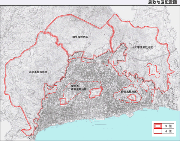 風致地区配置図